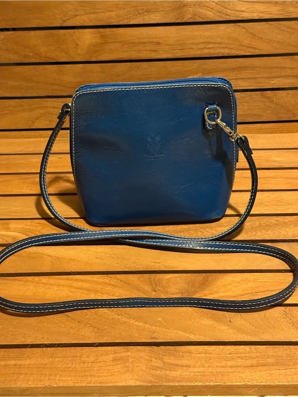 SOLO PERCHÉ Artimino Blue Leather crossbody